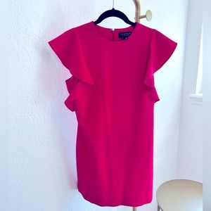 Bright pink laundry dress